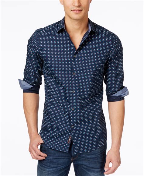 michael kors stretch black button shirt men short sleeves|Michael Kors jg512.